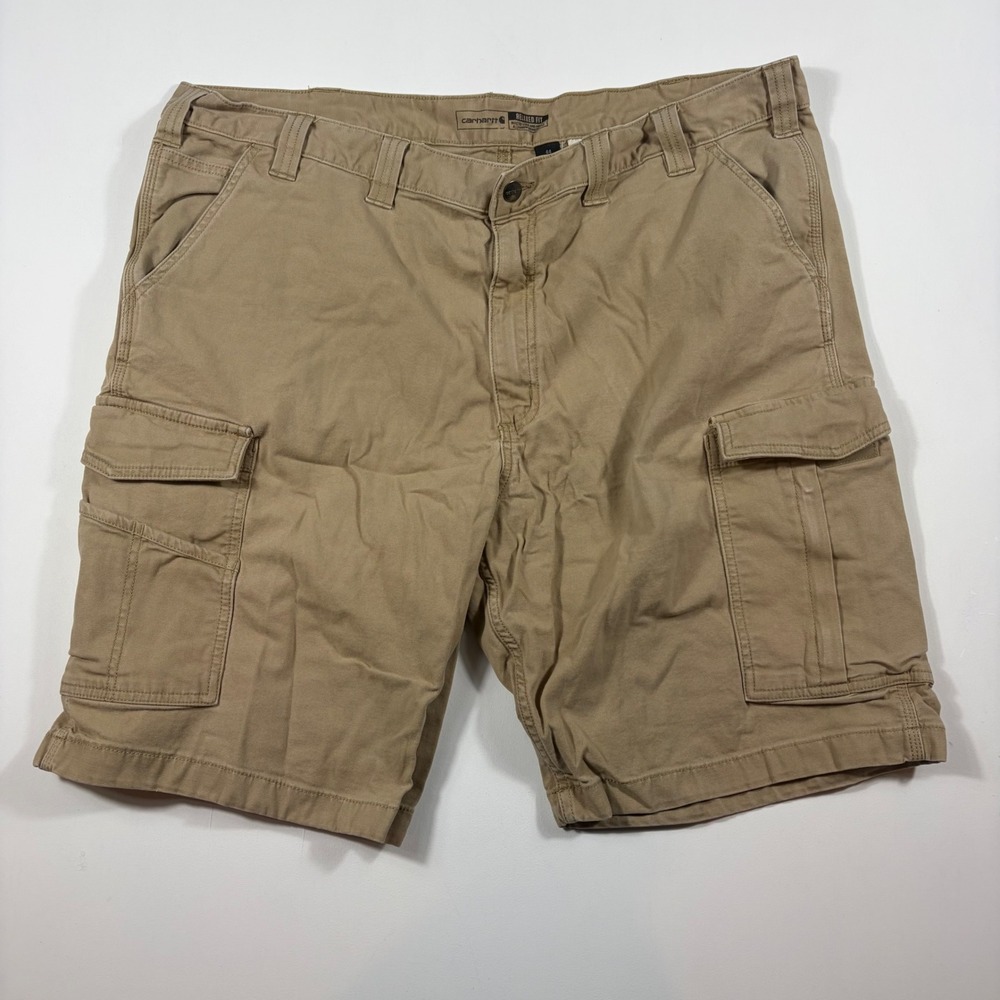 Carhartt Cargo Shorts Mens 44‎ Rugged Flex Relaxed Fit Khaki Tan 103542-253
